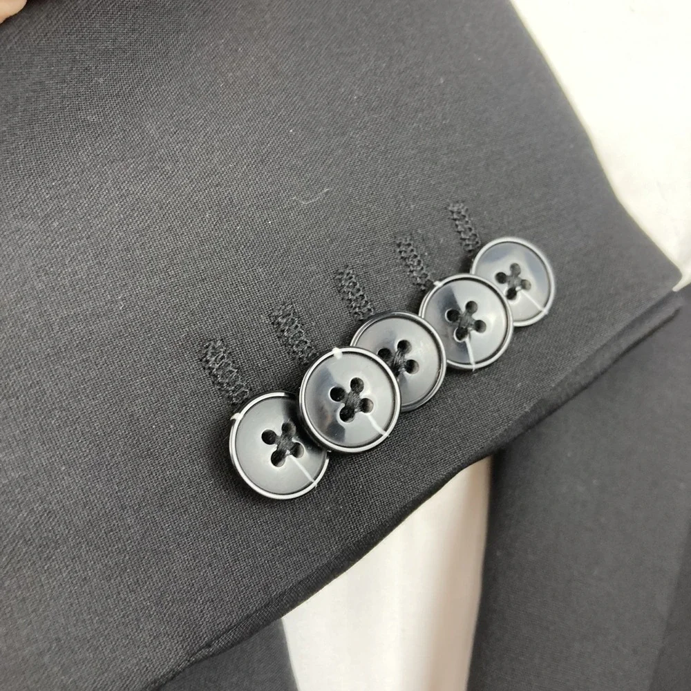Hugo Boss Mens Slim fit Wool Suit Jacket Blazer 38S Black Solid